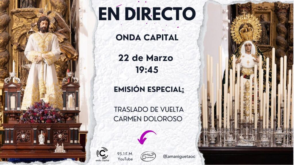 EN DIRECTO: Traslado de Vuelta Hermandad del Carmen EN DIRECTO: Traslado de Vuelta Hermandad del Carmen